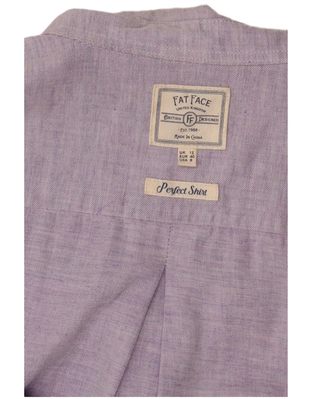 Camicia da uomo FAT FACE UK 12 Viola medio
