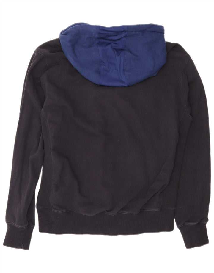 Felpa con cappuccio grafica da uomo Superdry XL in cotone blu navy