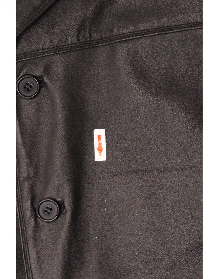 Giacca in pelle vintage da uomo IT 52 XL in pelle nera