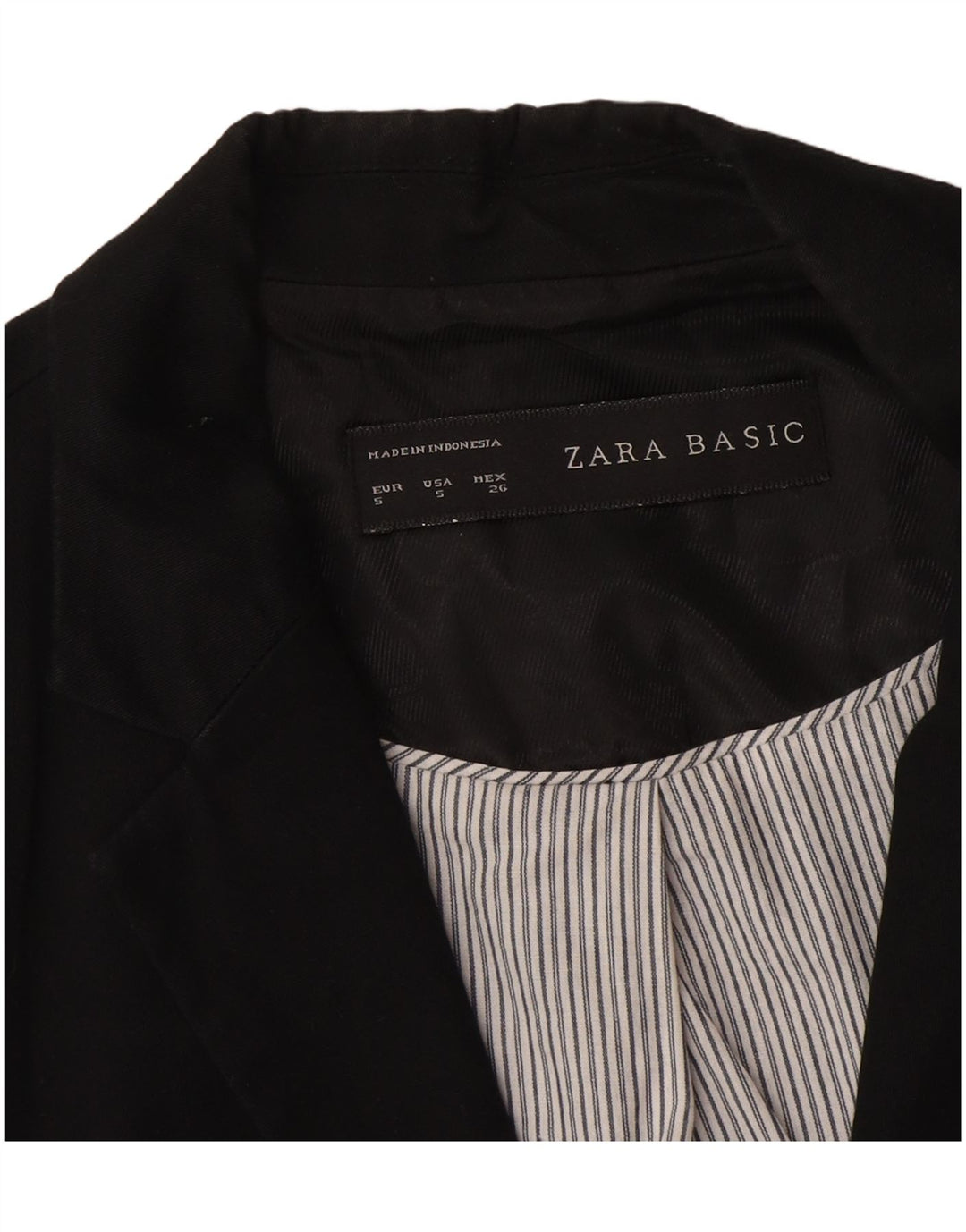 Giacca blazer a 1 bottone da donna Zara UK 10 piccola nera