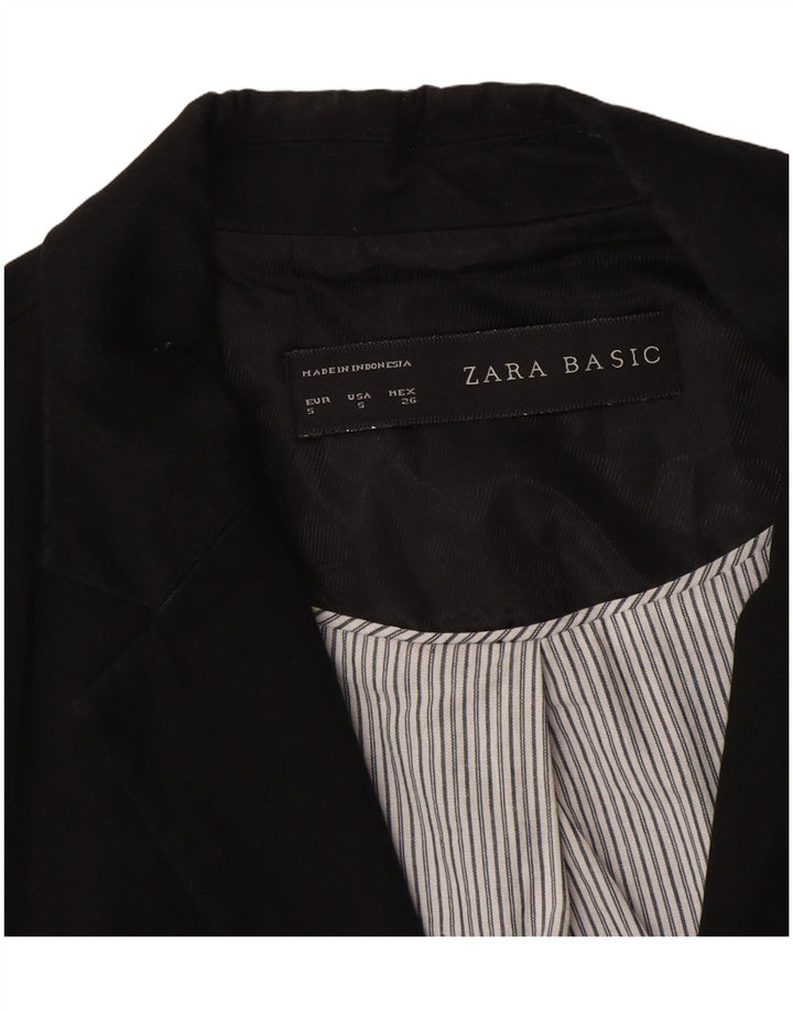 Giacca blazer a 1 bottone da donna Zara UK 10 piccola nera