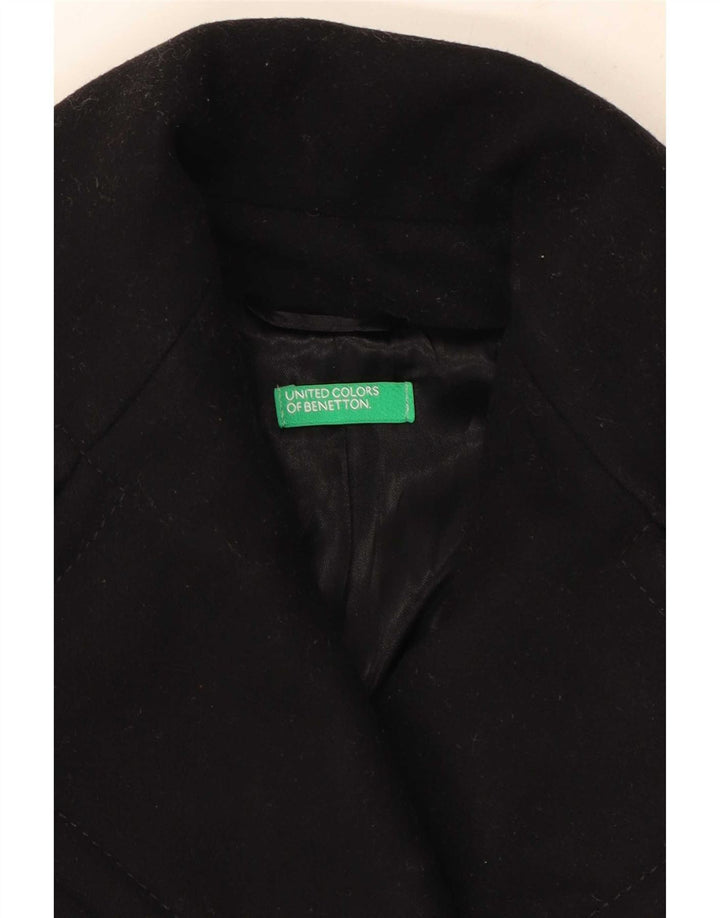 Cappotto doppiopetto da donna Benetton UK 8 piccolo nero