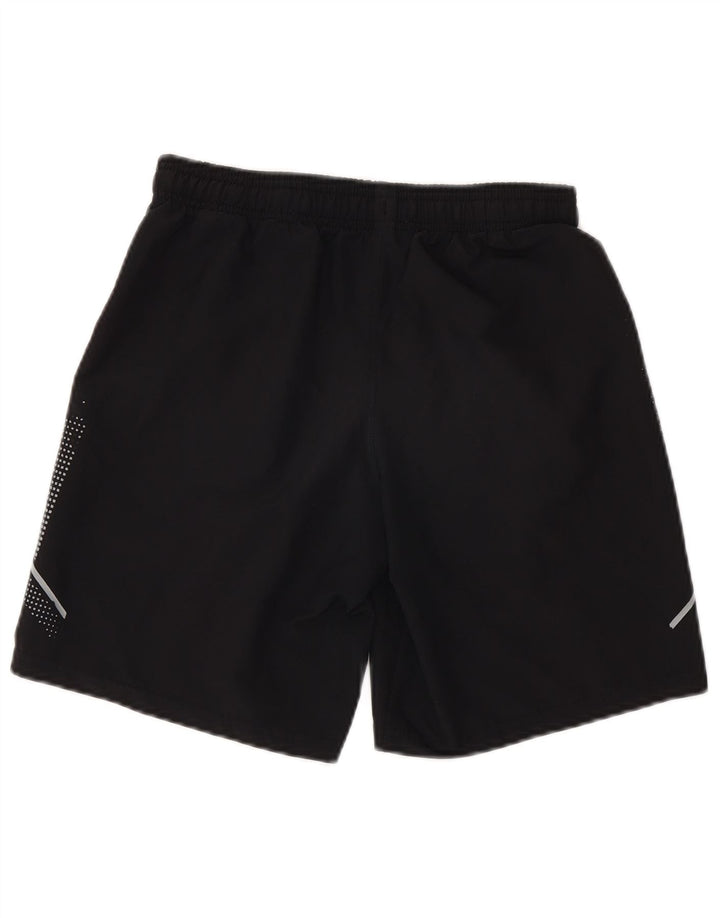 Pantaloncini sportivi con grafica UNDER ARMOUR per ragazzi 11-12 anni, grandi, in poliestere nero
