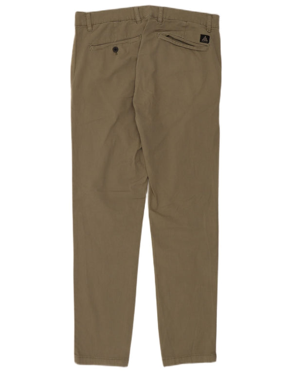 Pantaloni chino slim da uomo Zara EU 42 Large W32 L30 cotone kaki