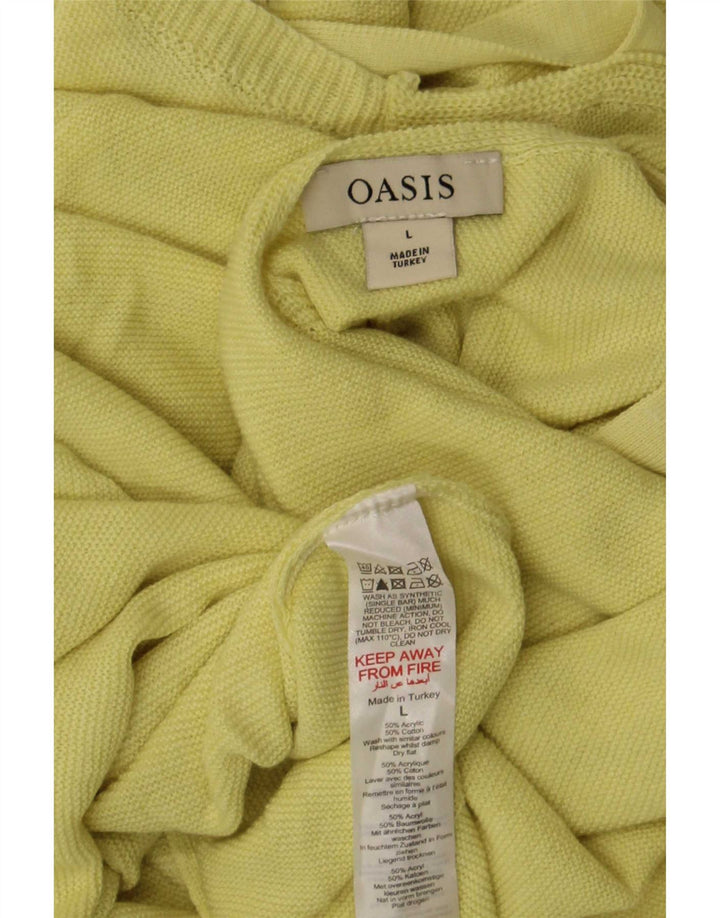 Camicetta oversize da donna Oasis Top UK 16 Large Giallo Acrilico