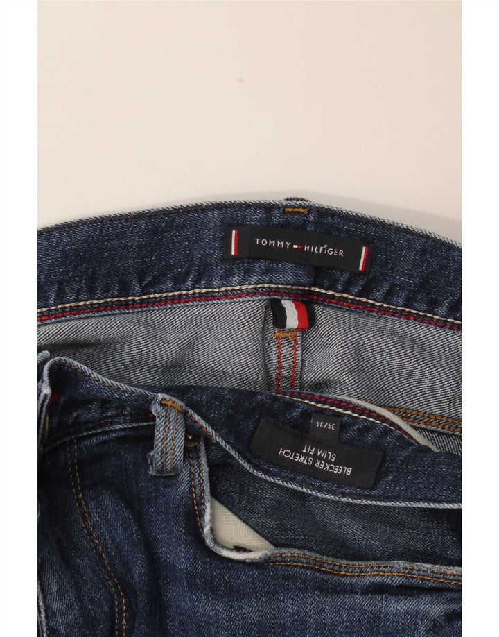 Tommy Hilfiger Uomo Bleecker Slim Jeans W34 L34 Blu