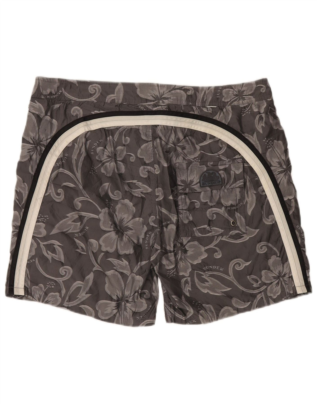 Pantaloncini da bagno con grafica Sundek per ragazzi 15-16 anni in poliestere floreale grigio