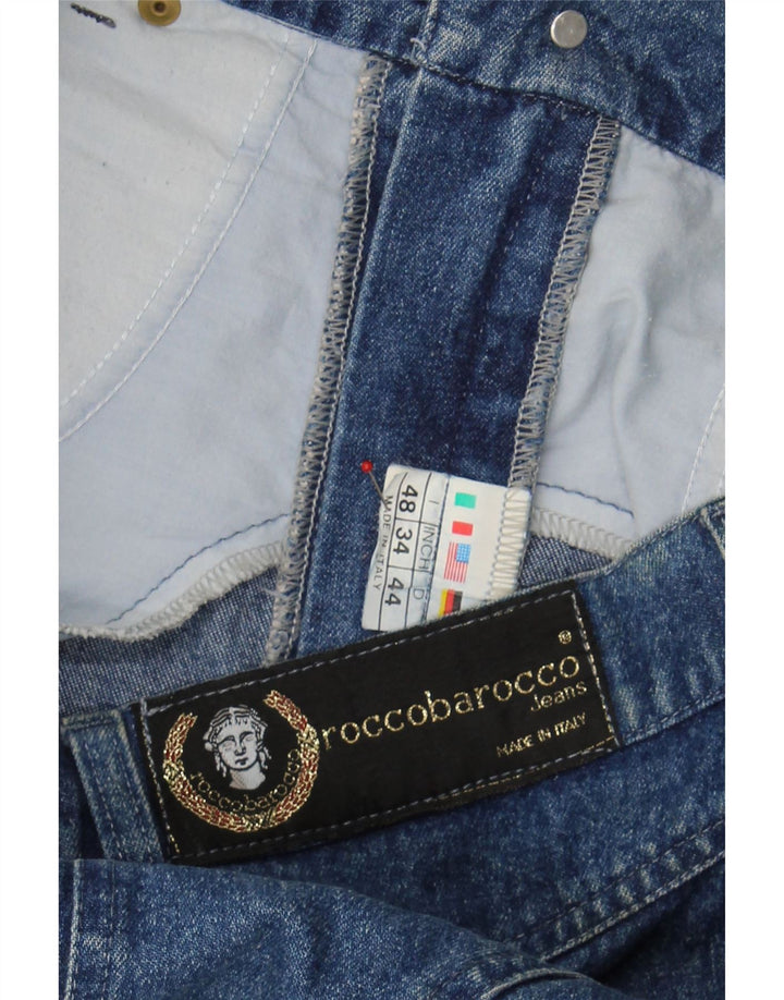 ROCCOBAROCCO Womens Denim Skirt W34 Large Blue Cotton Vintage Roccobarocco and Second-Hand Roccobarocco from Messina Hembry 
