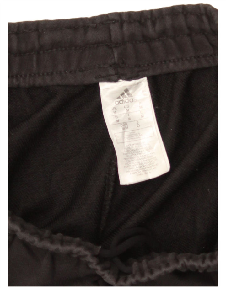 Pantaloni da tuta grafica Adidas da uomo in cotone nero medio