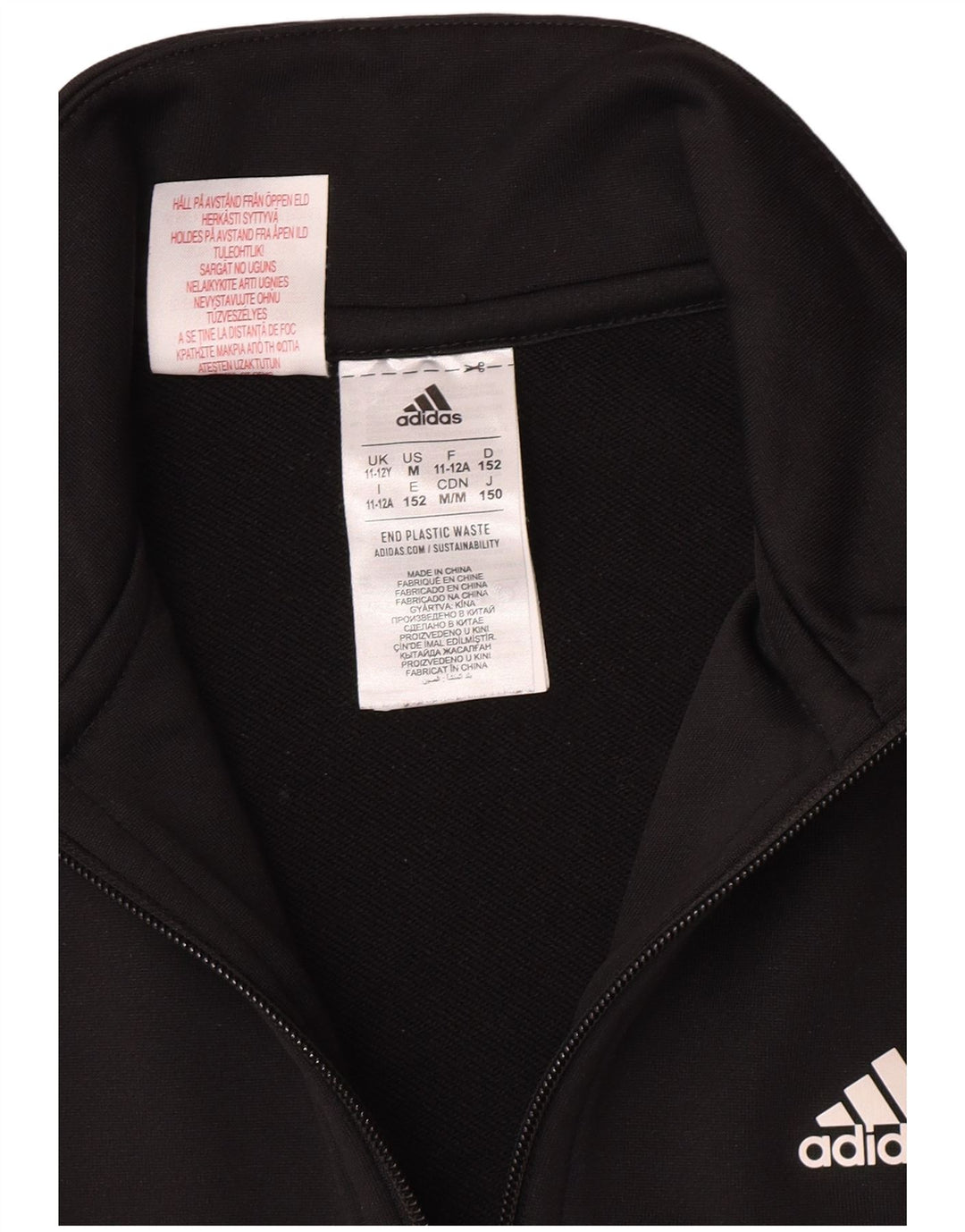 Giacca da tuta Adidas Aeroready da ragazzo 11-12 anni color block nero