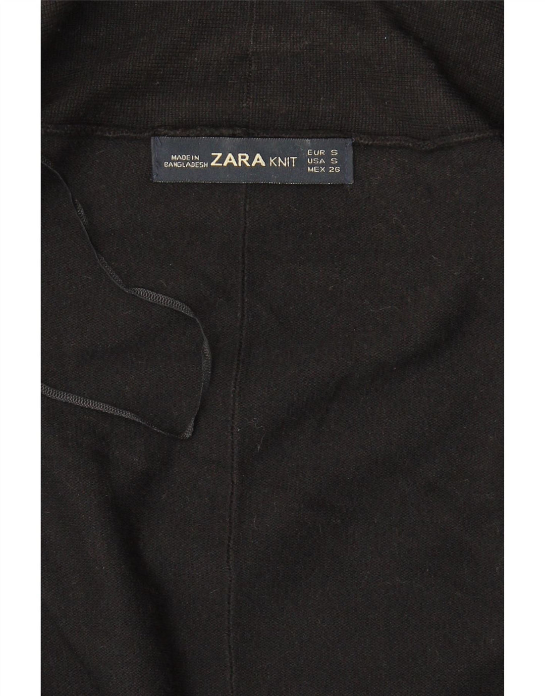 Maglione cardigan aperto da donna Zara UK 10 piccolo nero