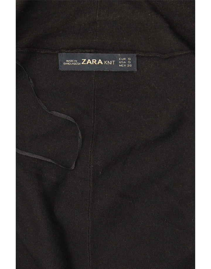 Maglione cardigan aperto da donna Zara UK 10 piccolo nero