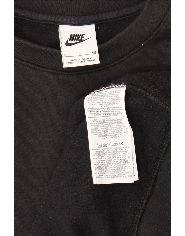 NIKE Felpa con grafica da uomo Maglione piccolo in cotone nero