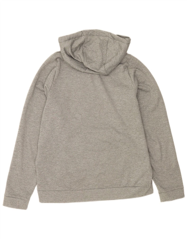 Maglione con cappuccio NIKE Dri Fit da uomo in poliestere chiazzato grigio medio