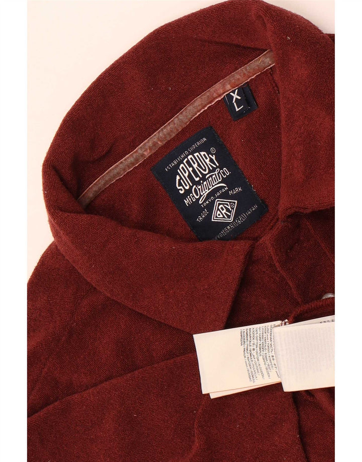 Polo da uomo Superdry XL in cotone marrone