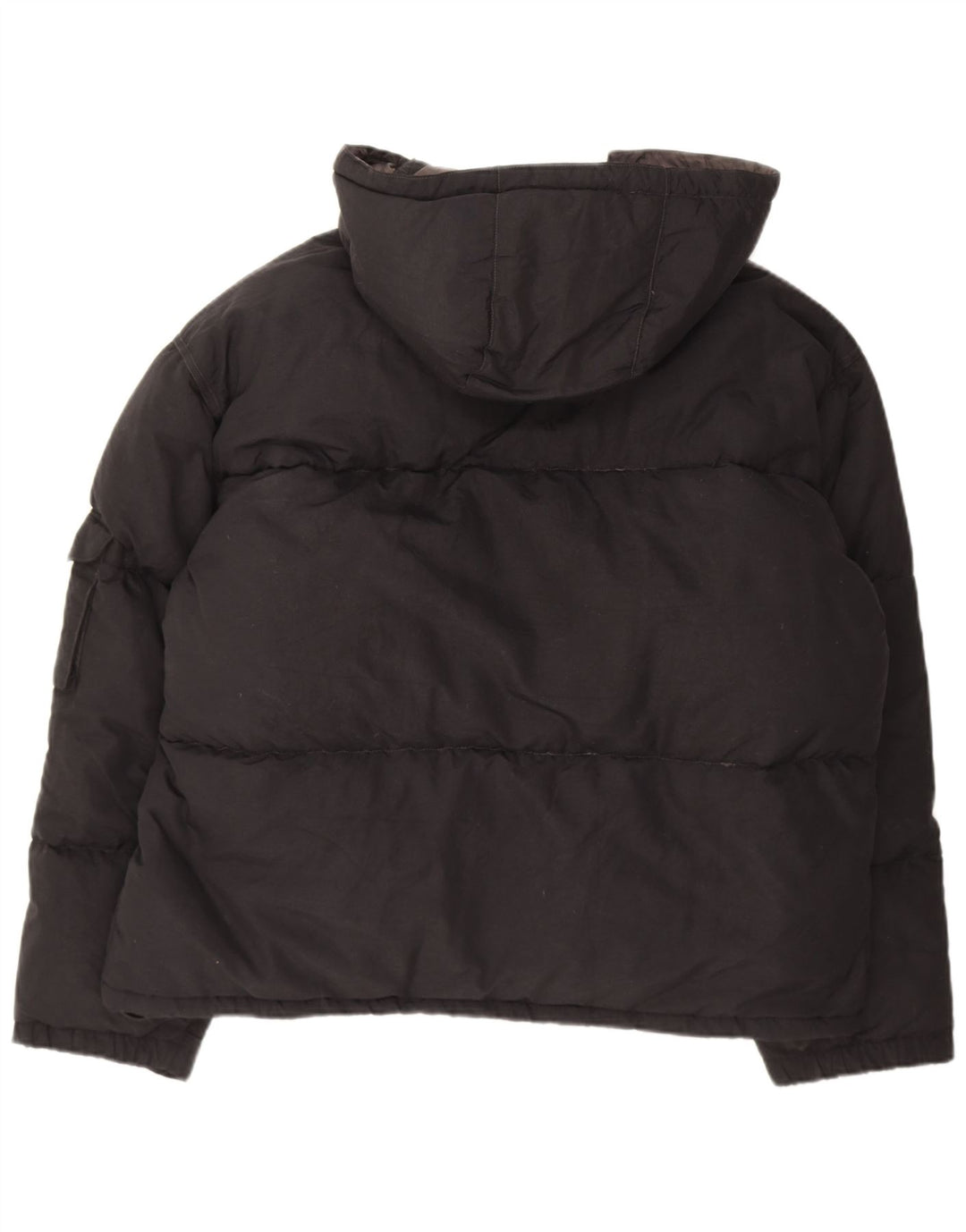 LEE Mens Hooded Padded Jacket UK 42 XL Black Nylon