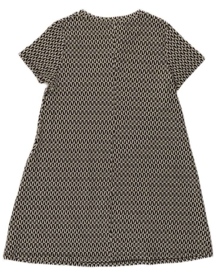 Abito a trapezio da donna Zara UK 12 cotone geometrico nero medio