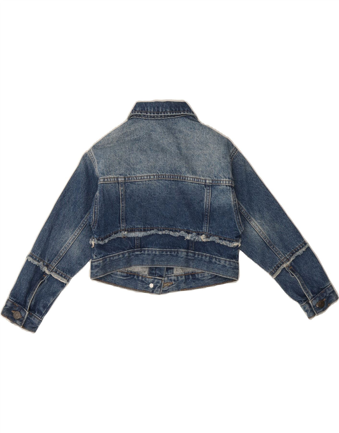 SISLEY Girls Denim Jacket 4-5 Years Blue Cotton Vintage Sisley and Second-Hand Sisley from Messina Hembry 