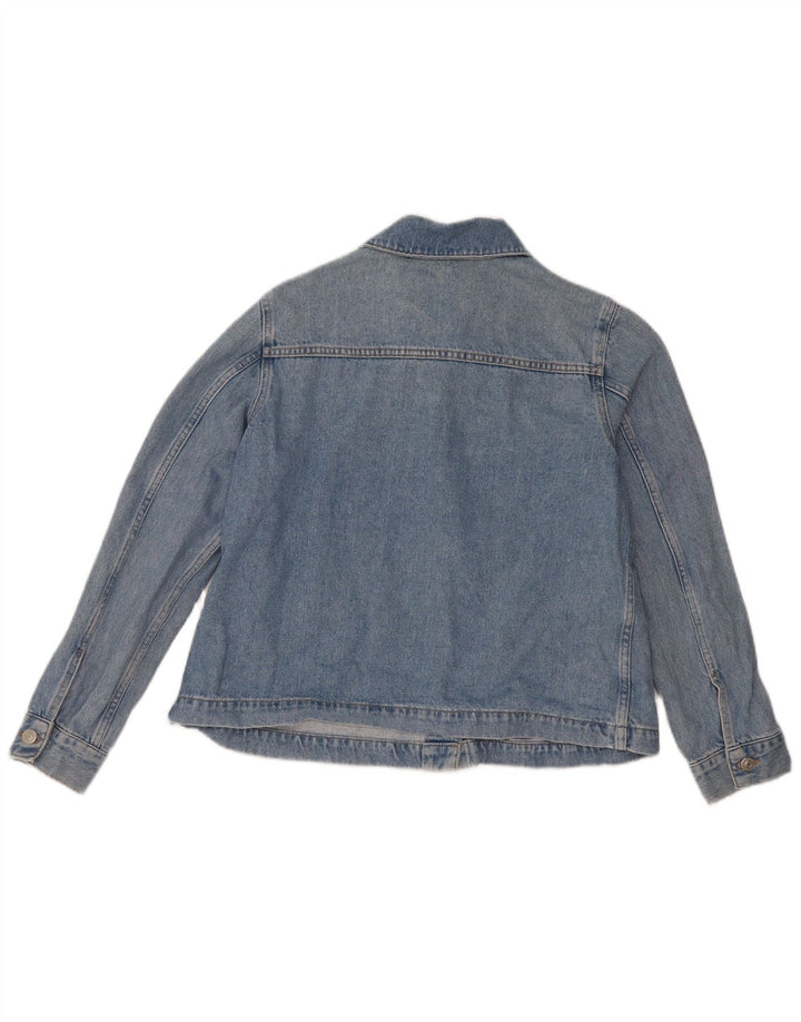 Topshop Womens Denim Jacket UK 8 Small Blue Cotton