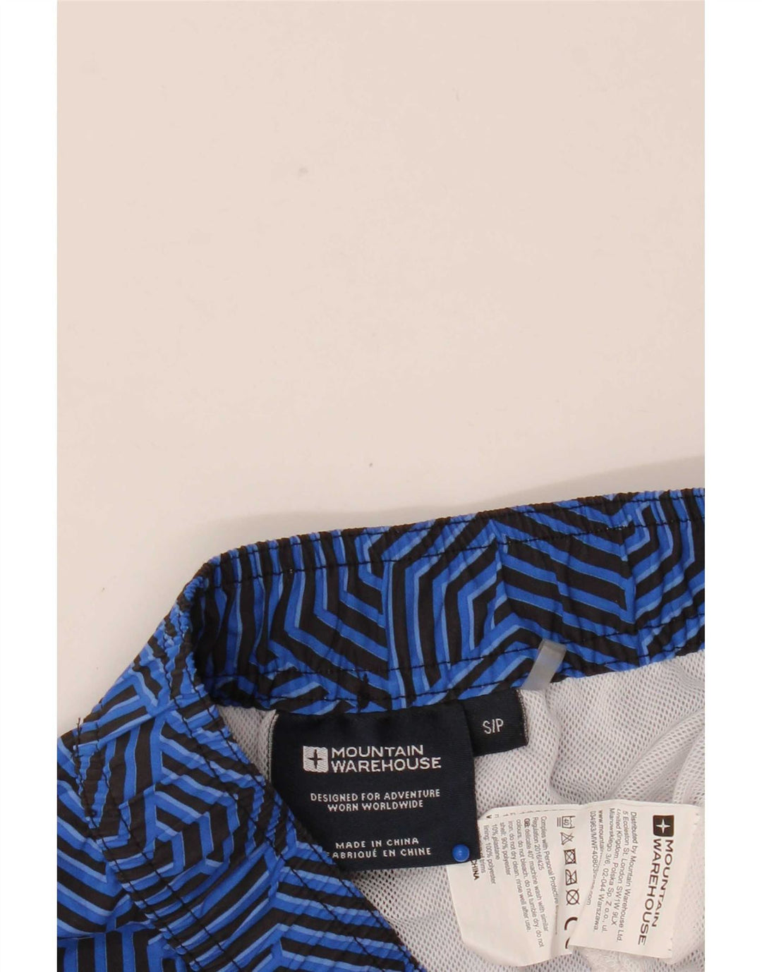 Pantaloncini da bagno da uomo Mountain Warehouse Piccoli in poliestere geometrico blu