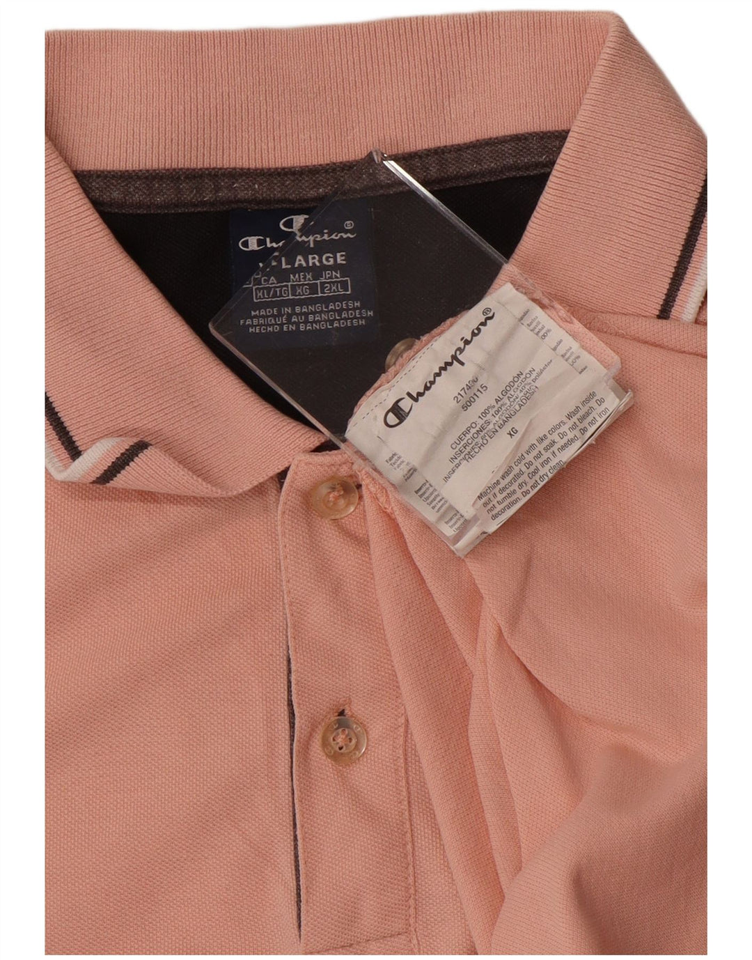 Polo da uomo CHAMPION XL in cotone rosa