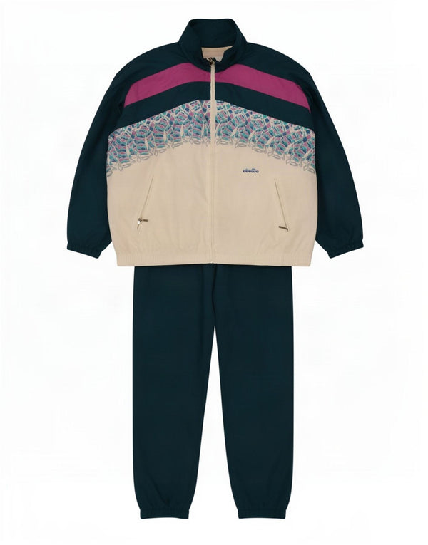 Tuta intera da uomo Ellesse, vestibilità ampia, grande, colore verde