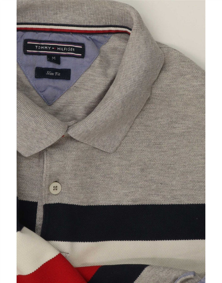 Polo slim fit da uomo Tommy Hilfiger color grigio medio