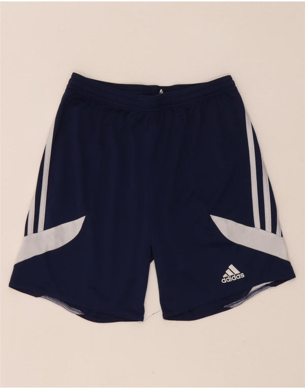 Pantaloncini sportivi Adidas Climalite da ragazzo 11-12 anni Large Blu Navy Colourblock