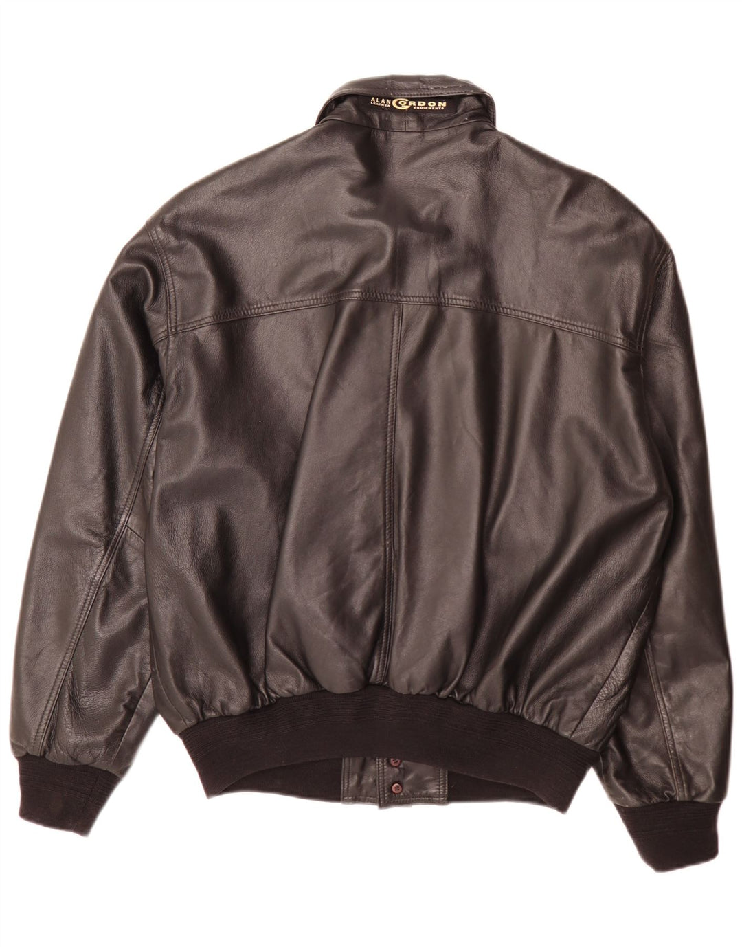 Giacca in pelle vintage da uomo IT 50 grande nera