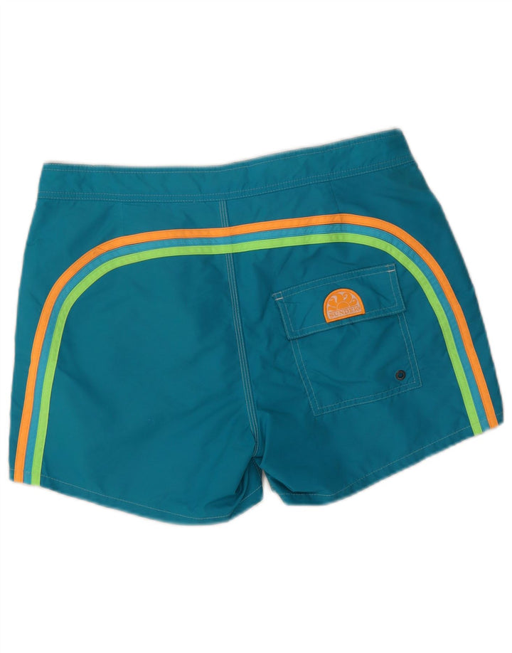 Pantaloncini da bagno da uomo Sundek in nylon blu medio