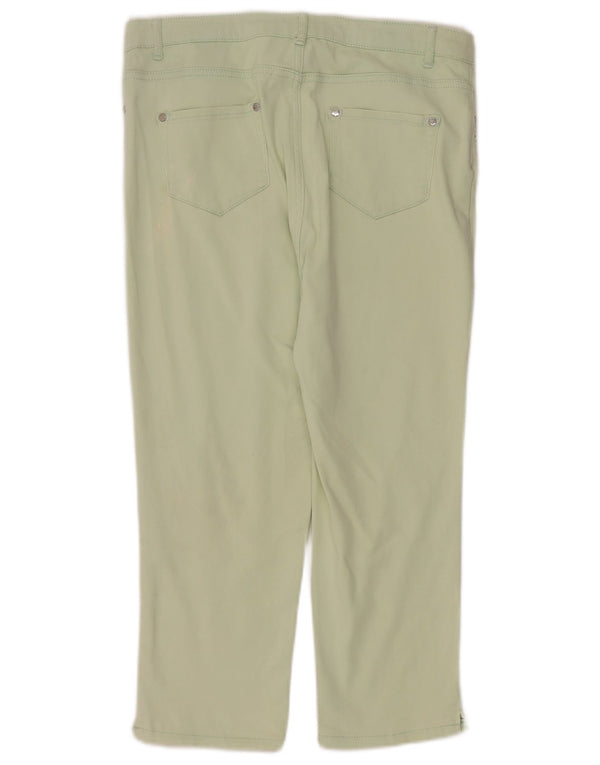 Jeans Capri a vita alta da donna Marks & Spencer UK 14 Large W32 L22 Turchese