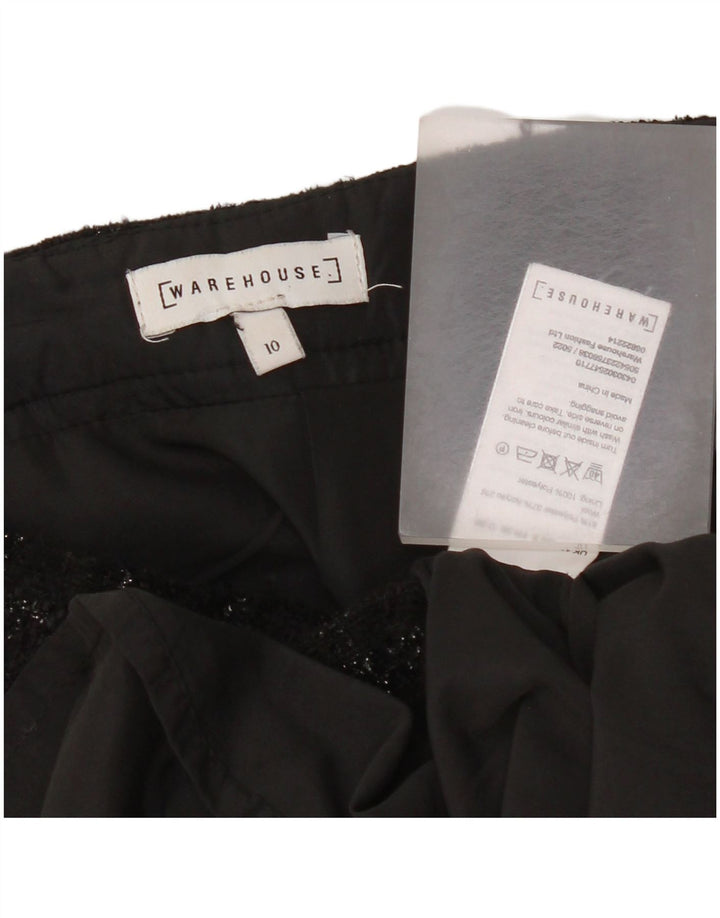 Minigonna da donna Warehouse UK 10 piccola W28 poliestere a quadri nero