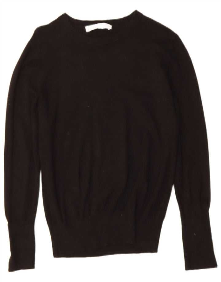ZARA Womens Boat Neck Jumper Sweater UK 14 Large Black