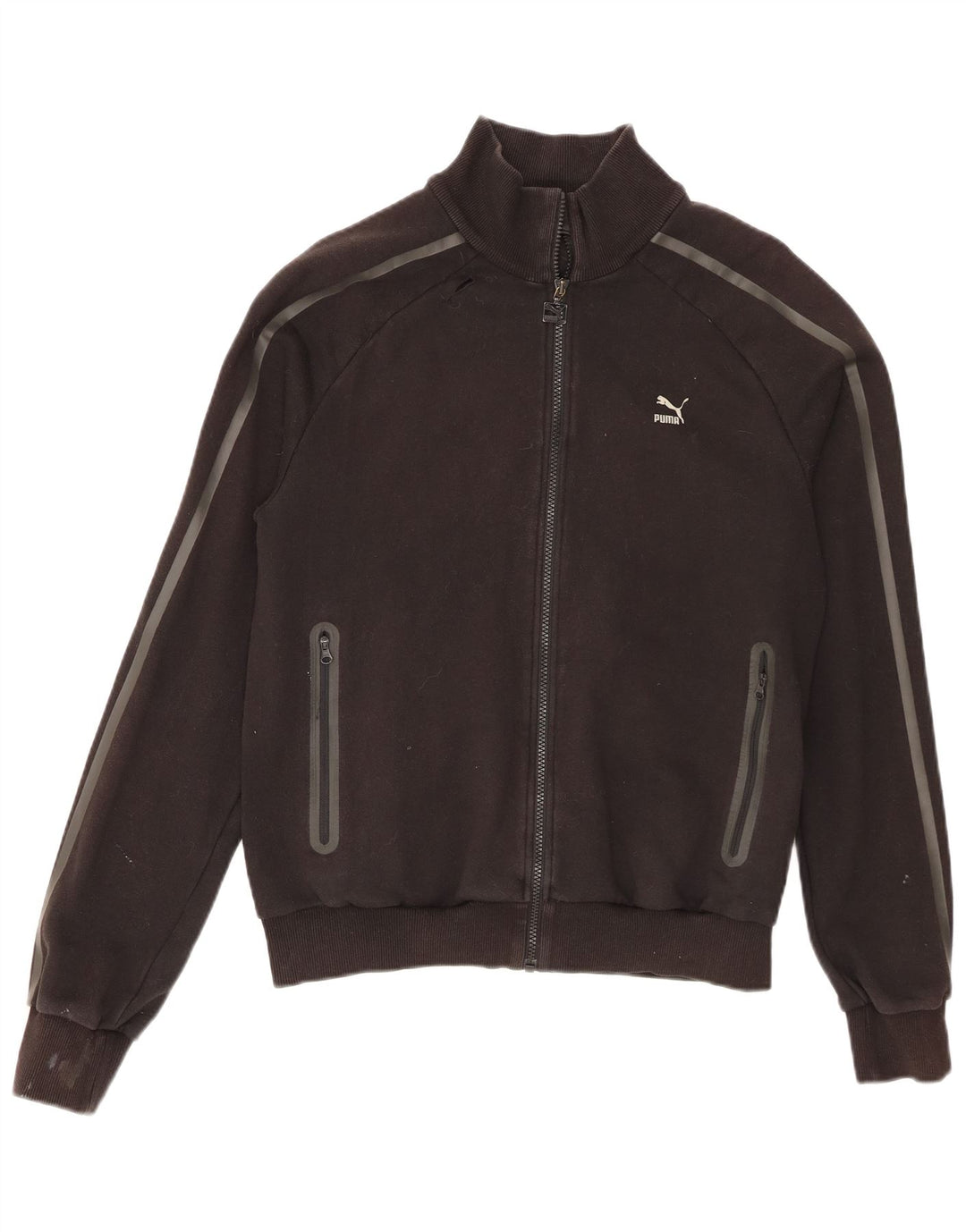 Giacca da tuta da uomo Puma in cotone nero medio