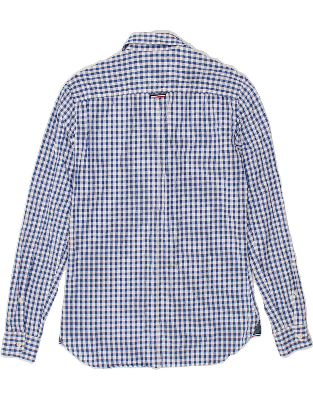 TOMMY HILFIGER Mens Slim Fit Shirt Small Blue Gingham Vintage Tommy Hilfiger and Second-Hand Tommy Hilfiger from Messina Hembry 