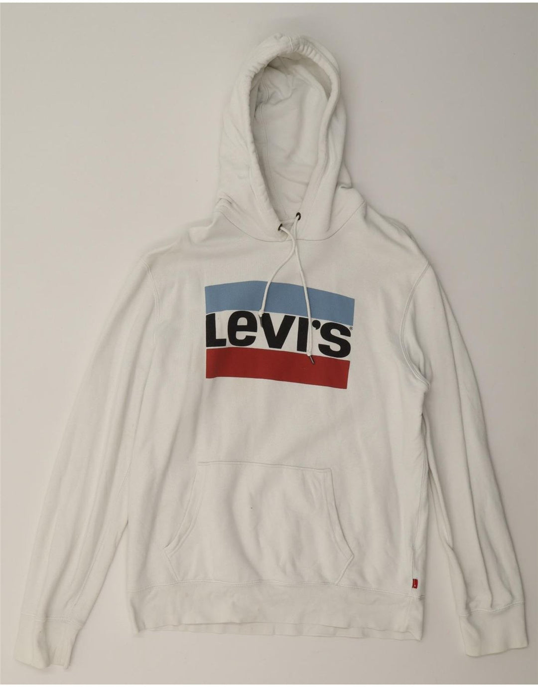Maglione con cappuccio grafico da uomo Levi's grande in cotone bianco