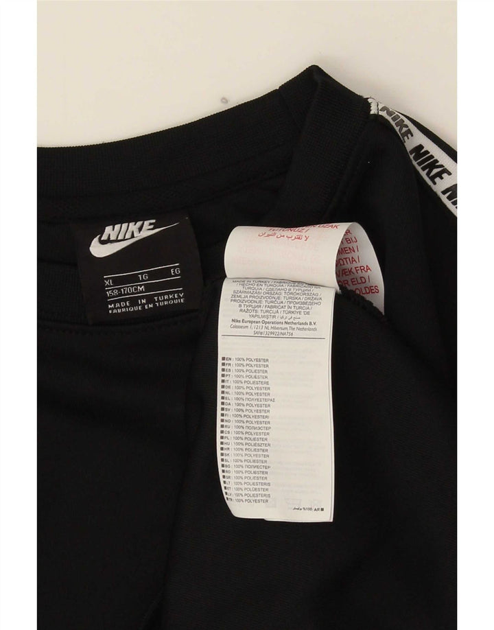Felpa con grafica Nike da ragazzo, 13-14 anni, XL, poliestere nero