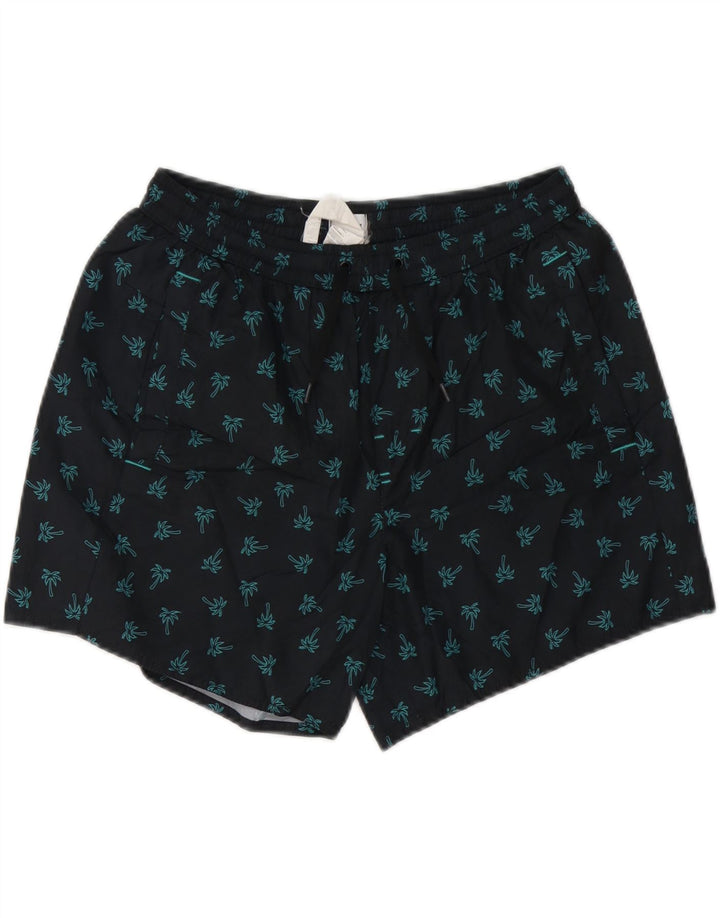 Pantaloncini da bagno grafici da uomo COAST poliestere nero medio