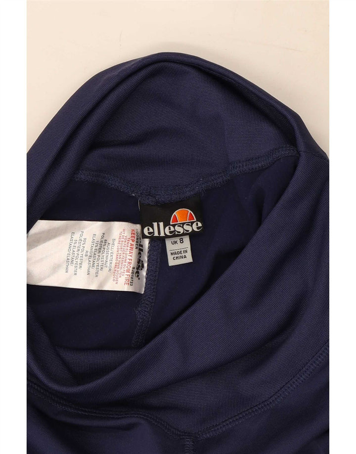 Leggings grafici da donna Ellesse UK 8 Small Poliestere blu navy