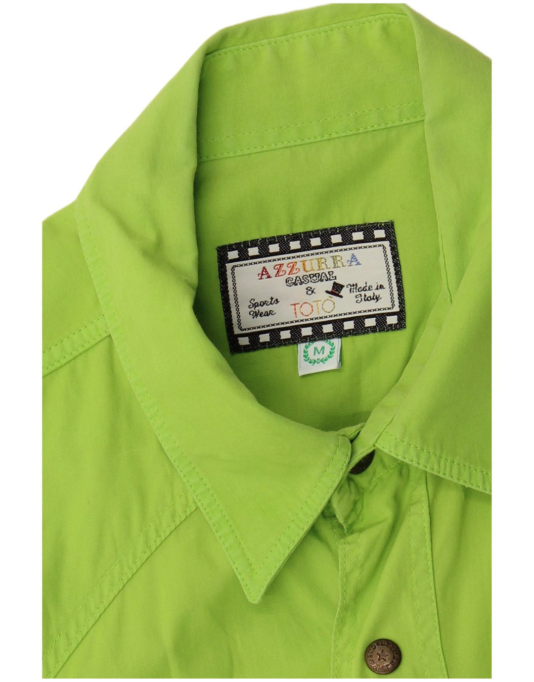 Camicia a maniche corte da uomo Azzurra Verde medio
