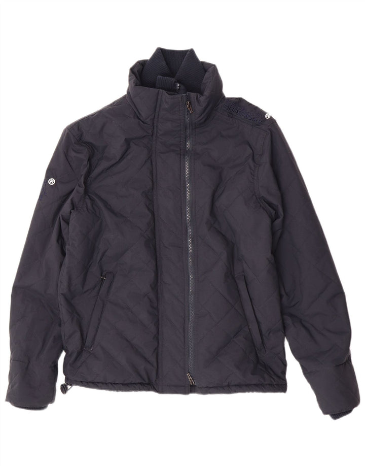 Giacca imbottita da uomo Superdry UK 38 nylon blu navy medio
