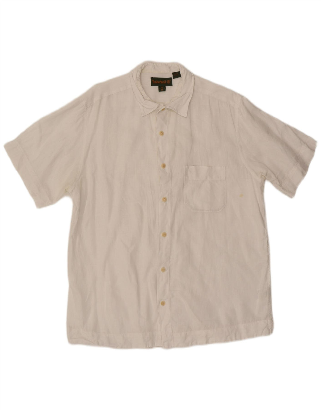 Camicia a maniche corte da uomo Timberland bianca media