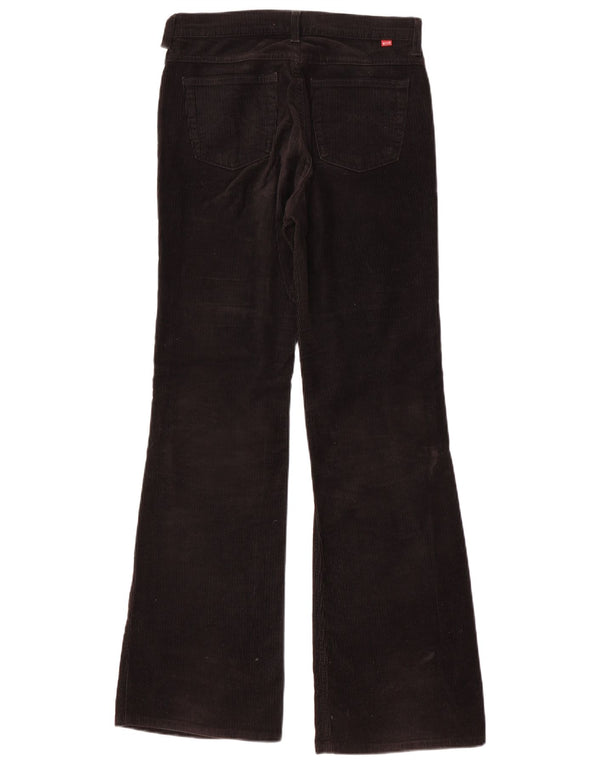Pantaloni da donna in velluto a coste bootcut Mustang W27 L32 cotone nero