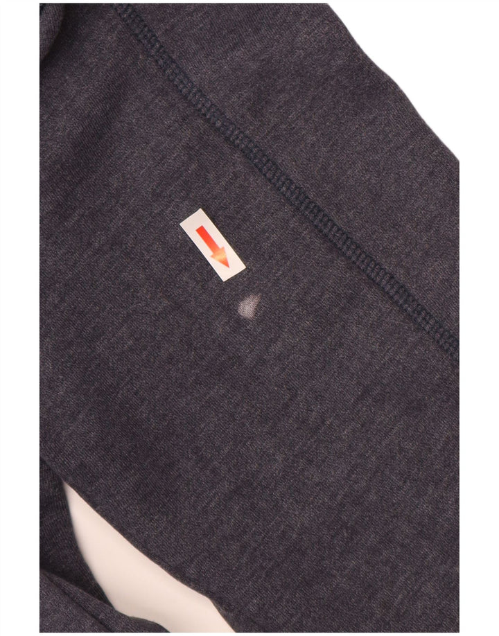 WEIRD FISH Felpa da uomo con collo con zip, maglione grande, cotone blu navy