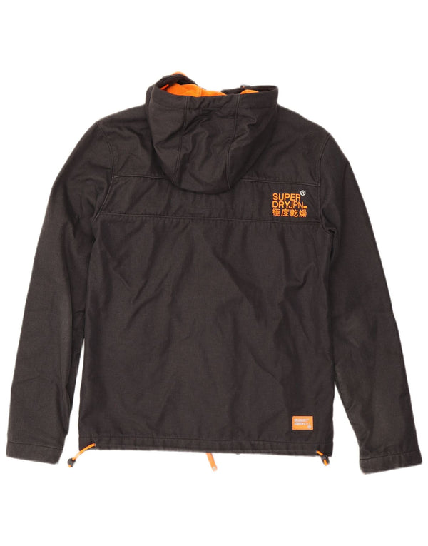 Giacca a vento con cappuccio Windtrekker da uomo SUPERDRY UK 38 media nera
