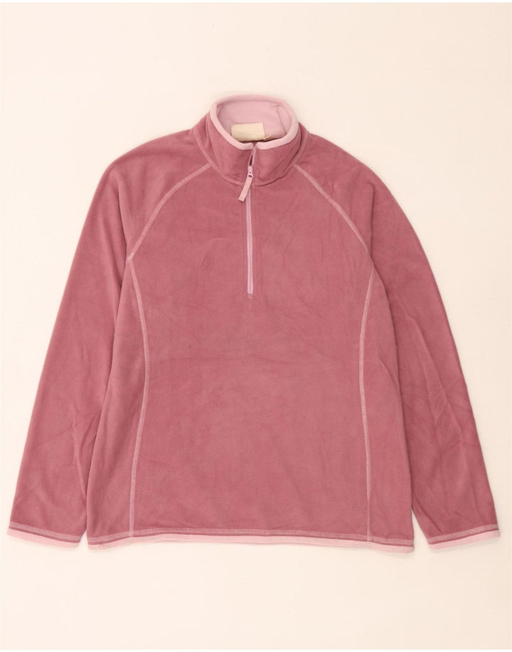 Maglione in pile da donna con collo e zip Mountain Warehouse UK 12 Rosa medio