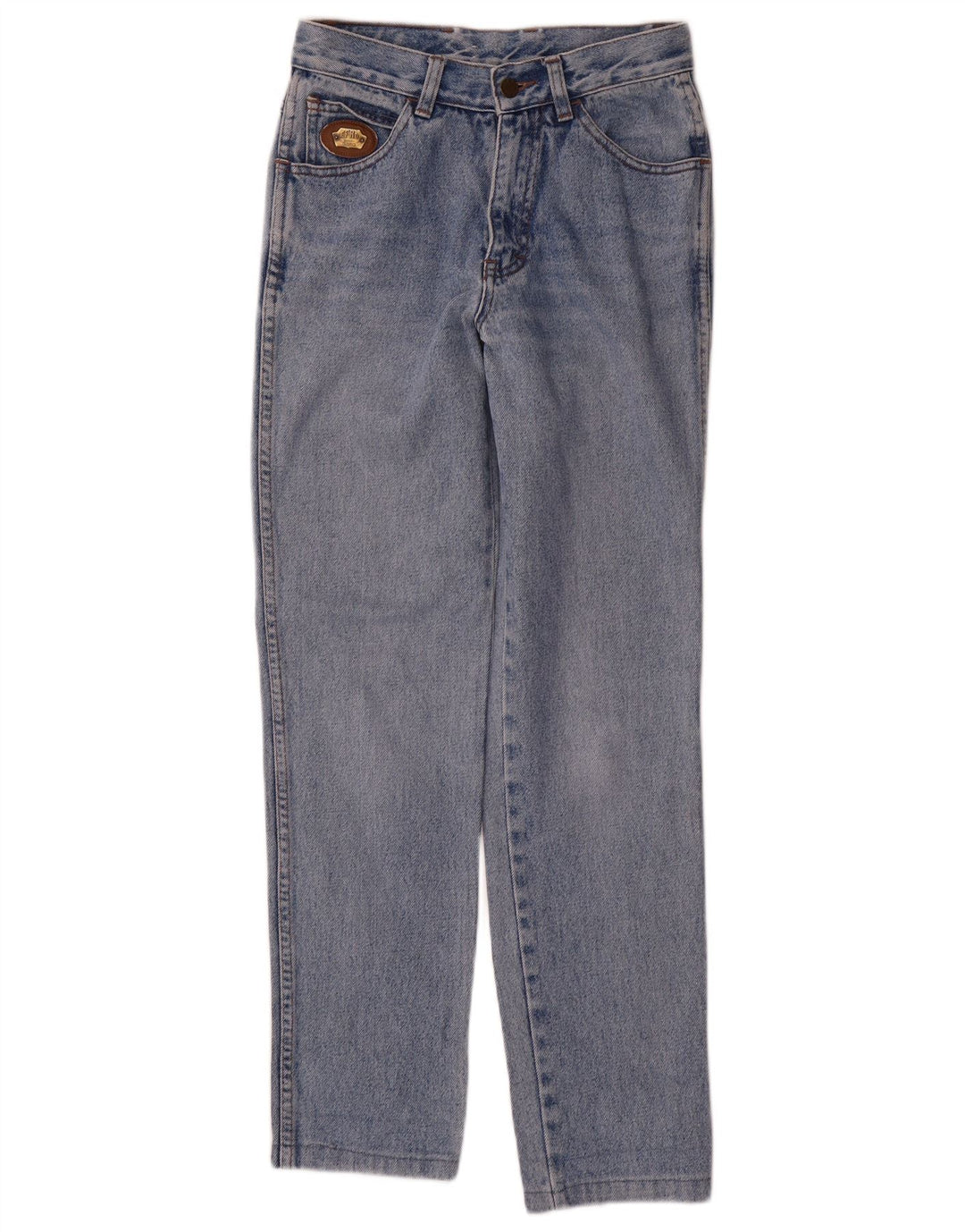 Jeans slim vintage da donna W26 L29 in cotone blu