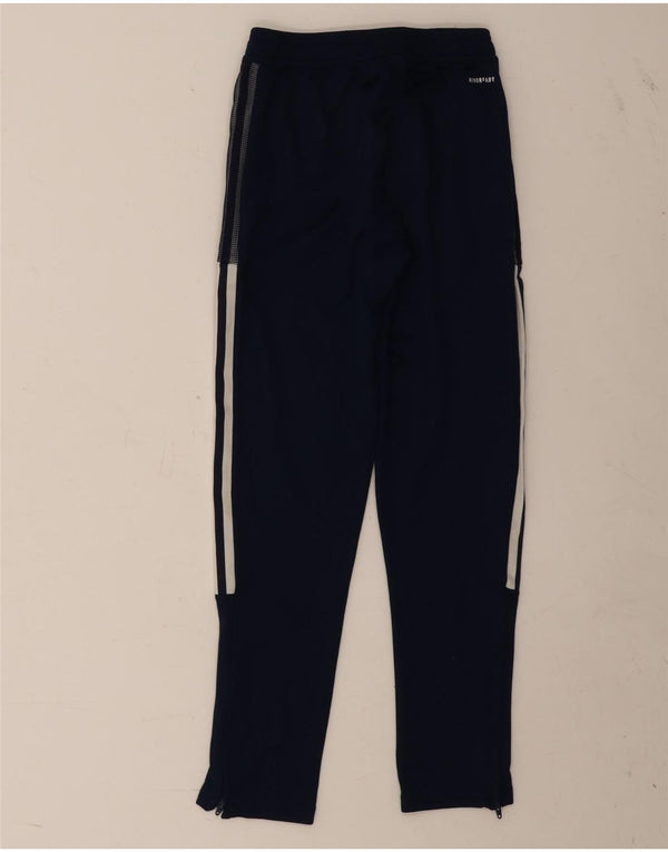 Pantaloni da tuta Adidas Aeroready da ragazzo 11-12 anni in poliestere blu navy