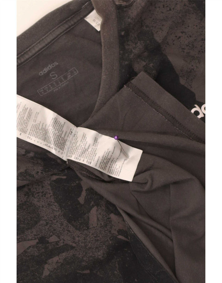 T-shirt Adidas da uomo con motivo astratto, piccola, in cotone grigio