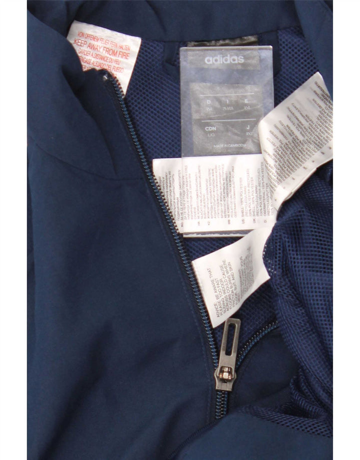 Giacca superiore della tuta Adidas Climalite da ragazzo 13-14 anni in poliestere blu navy